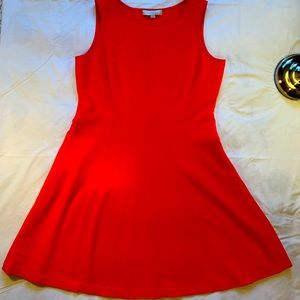 Orange, fit and flare, Loft size 14.